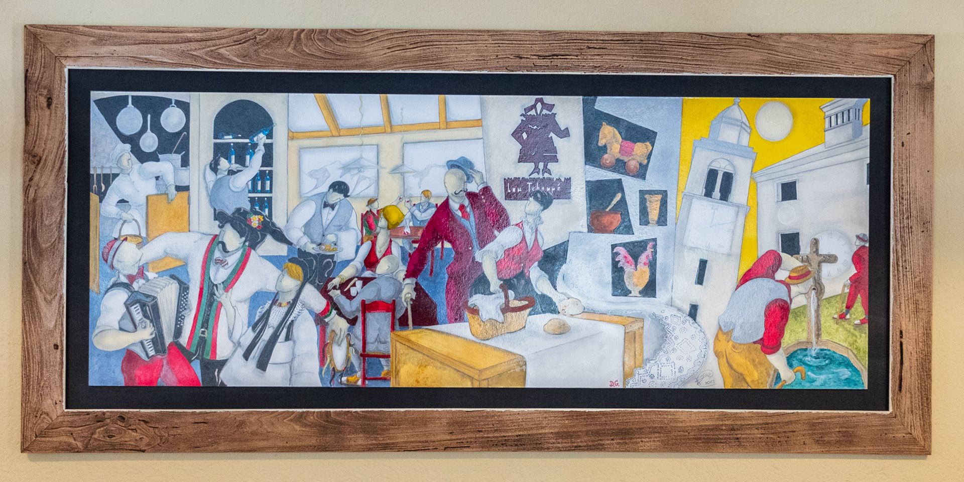 Quadro che rappresenta il Ristorante Lou Tchappe a Lillaz, frazione di Cogne